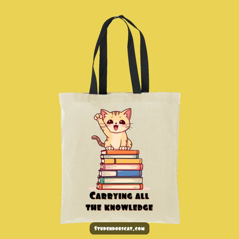 Funny Book Cat Tote Bag: Carry Your Laughs with This Literary Funny Gift