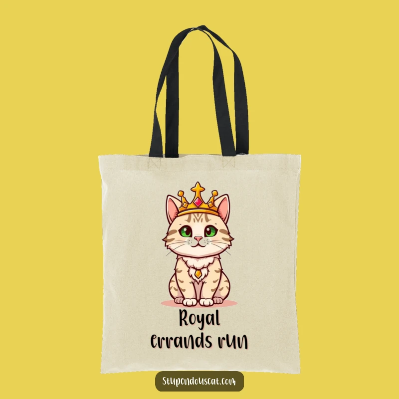 Funny Regal Cat Tote Bag: Carry Your Kingdom with Royal Confidence