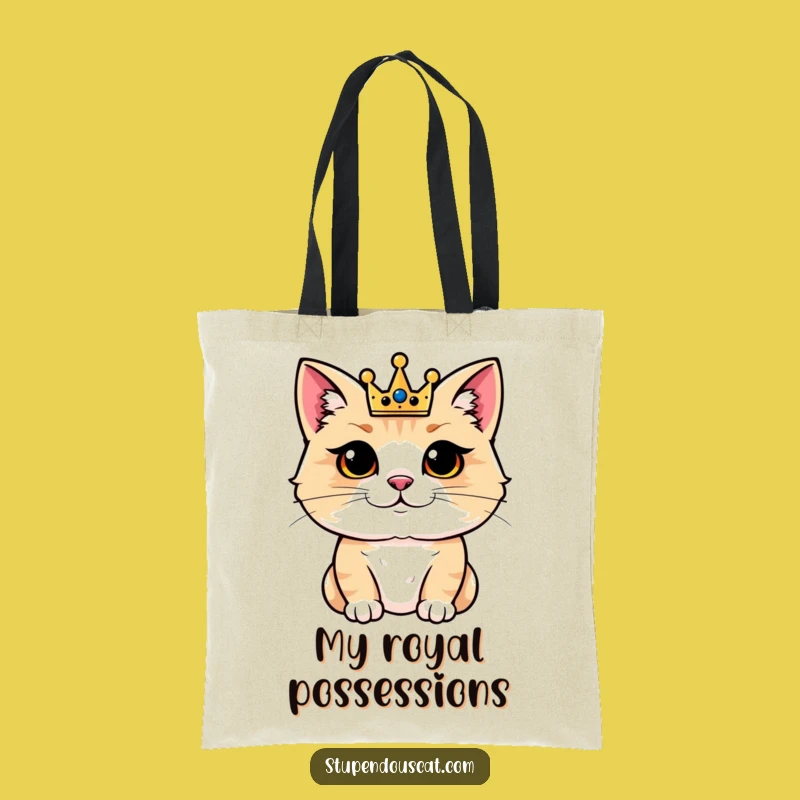 Funny Regal Cat Tote Bag: Royal Errands, Stylish Gift